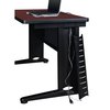 Fusion Pedestal Desk, 24 D, 60 W, 29 H, Mahogany, Wood|Metal MSP6024MH